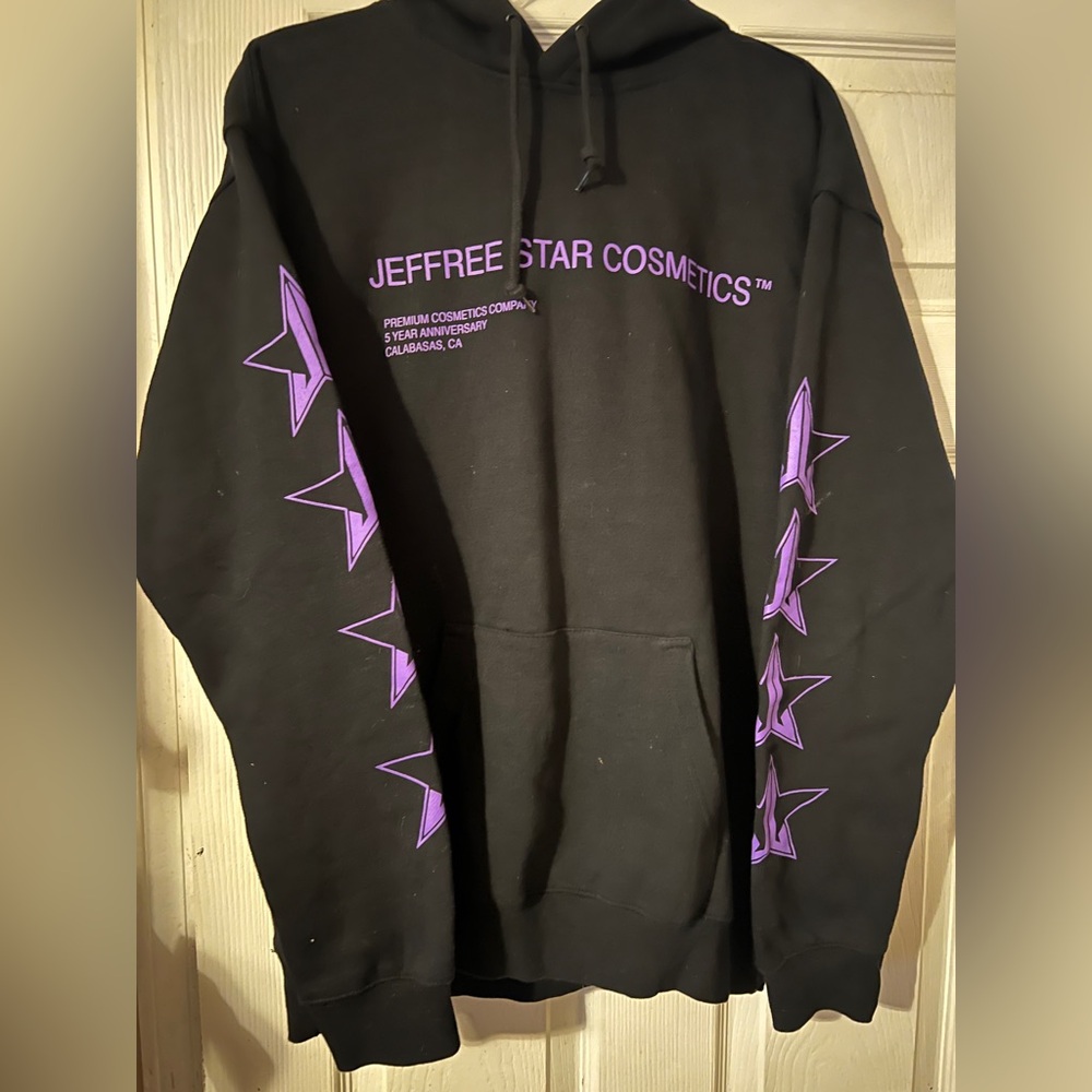 Jeffree star iconic black and purple pullover hoodie in medium